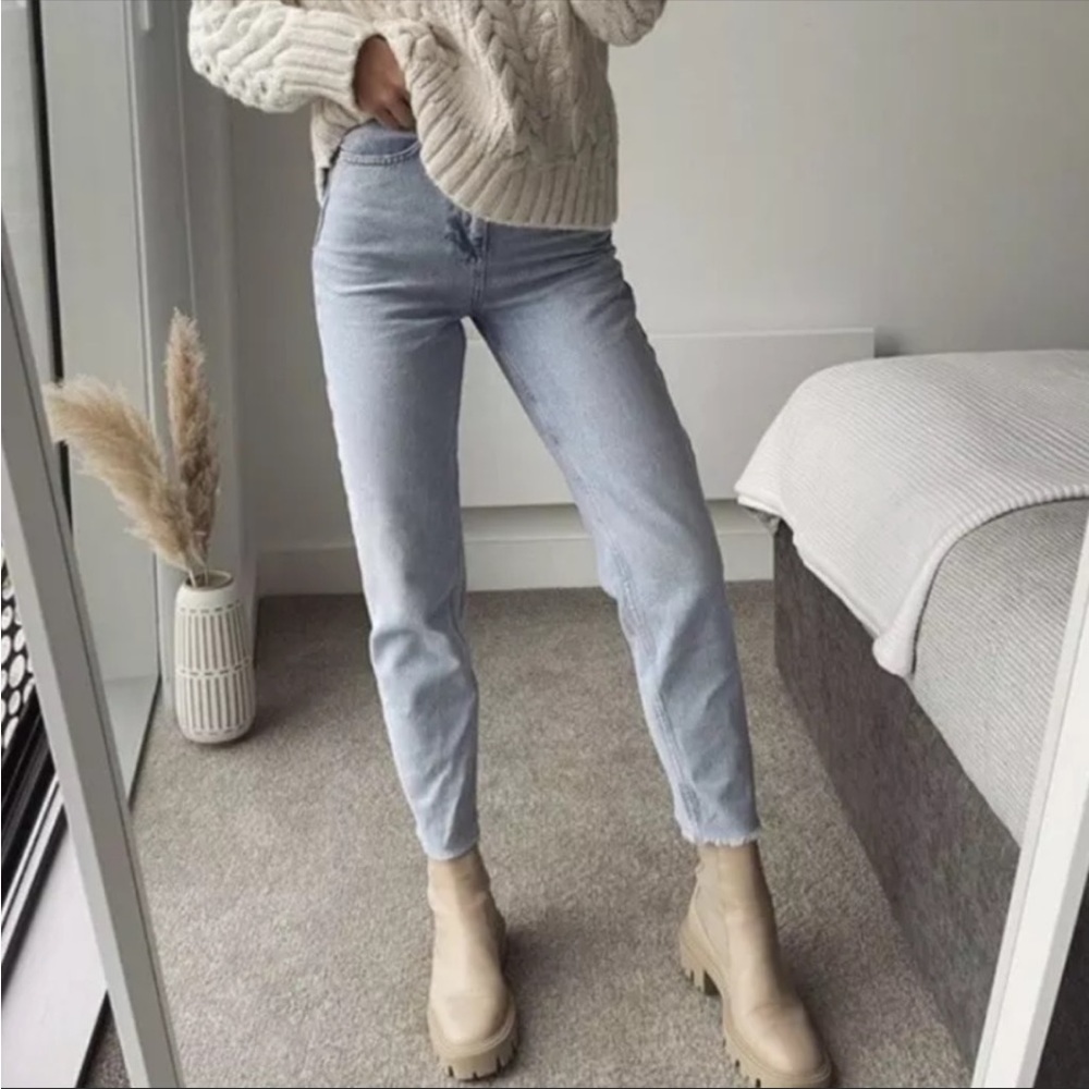 NWT Zara Low Heel Lug Sole Ankle Boots